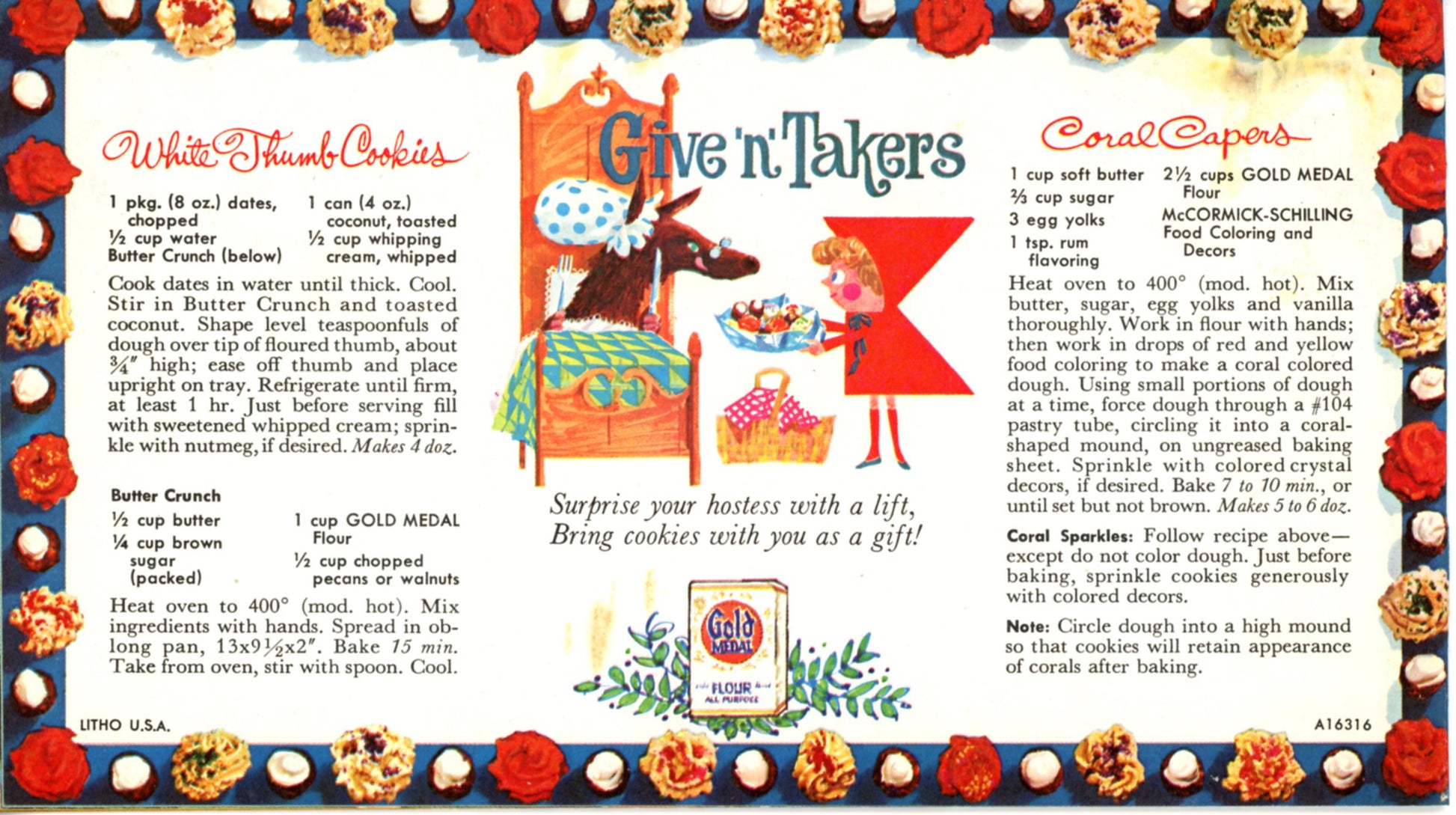 Betty Crocker's MERRY MAKINGS Vintage Recipe Pamphlet Circa 1960s INSIDE