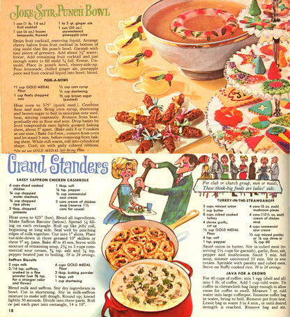 Betty Crocker's Merry Makings (années 1950) Livret de recettes vintage Gold Medal Flour