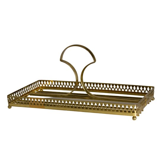 Vintage Brass Bar Tray for Cocktail Glasses | Mid-Century