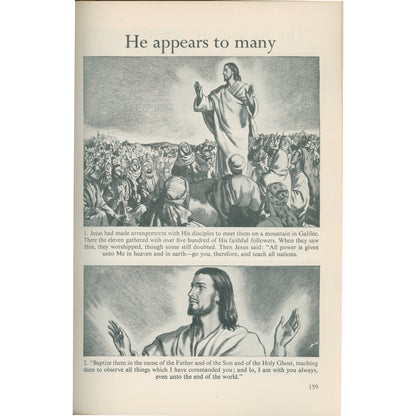 Vintage 1952 Bible picture book by Ralph Kirby with over 1,000 illustrations. Greystone Press hardcover in very good condition. Story illustration
