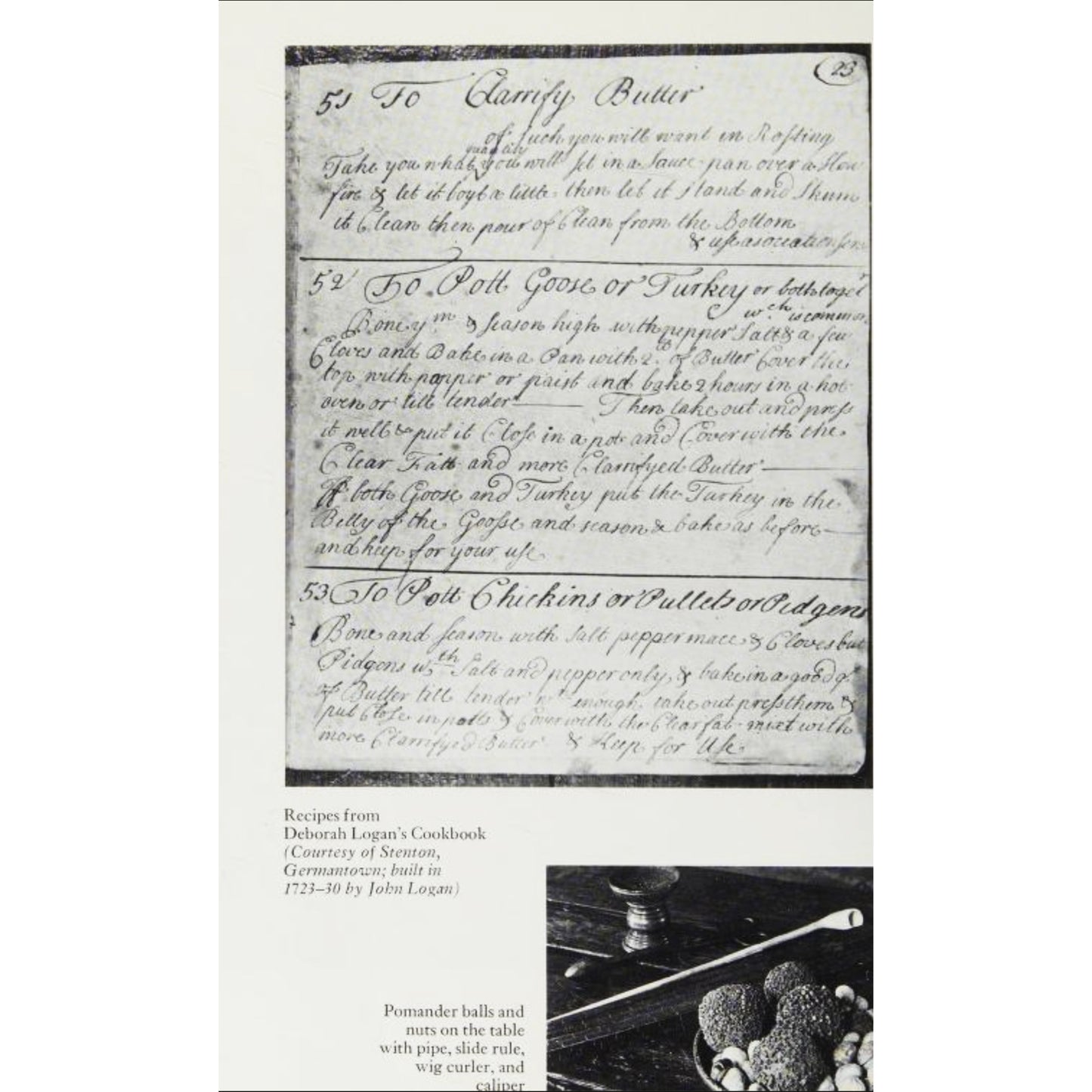 Junior League of Philadelphia’s Bicentennial Cookbook (First Edition, 1975) Pioneer Receipt