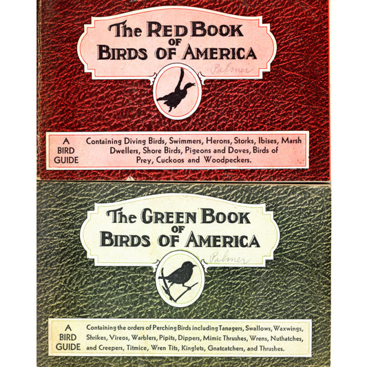 The RED BOOK of Birds of America et The GREEN BOOK of Birds of America (Lot de 2) ©1931