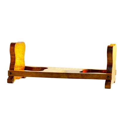 Antique Tiger Maple Collapsible Desktop Bookshelf | Cookbook Stand | Circa 1890–1915