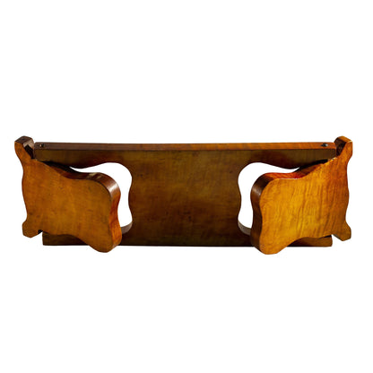 Antique Tiger Maple Collapsible Desktop Bookshelf | Cookbook Stand | Circa 1890–1915