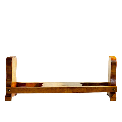 Antique Tiger Maple Collapsible Desktop Bookshelf | Cookbook Stand | Circa 1890–1915