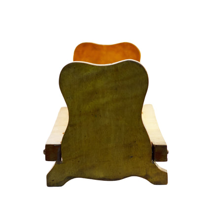 Antique Tiger Maple Collapsible Desktop Bookshelf | Cookbook Stand | Circa 1890–1915
