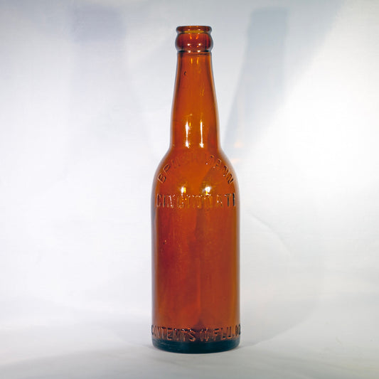 BRUCKMANN BREWERY Cincinnati Embossed Amber Beer Bottle Circa 1911