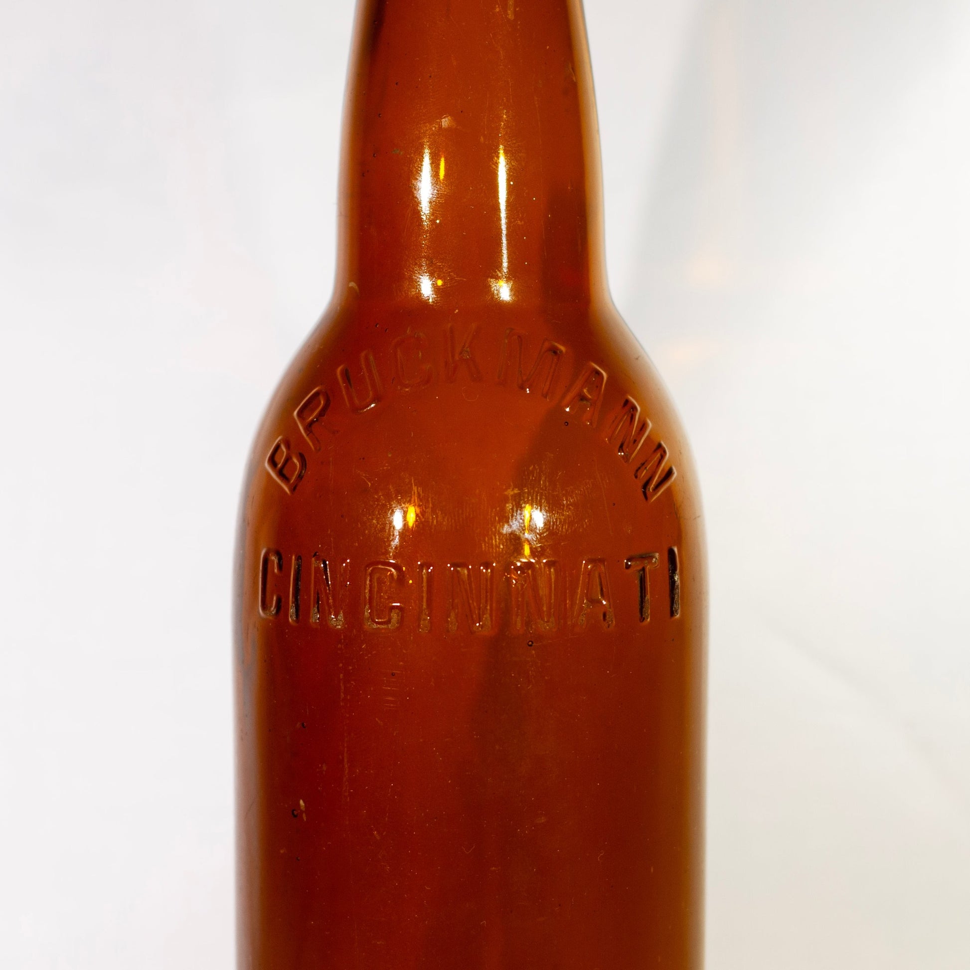 BRUCKMANN BREWERY Cincinnati Embossed Amber Beer Bottle Circa 1911