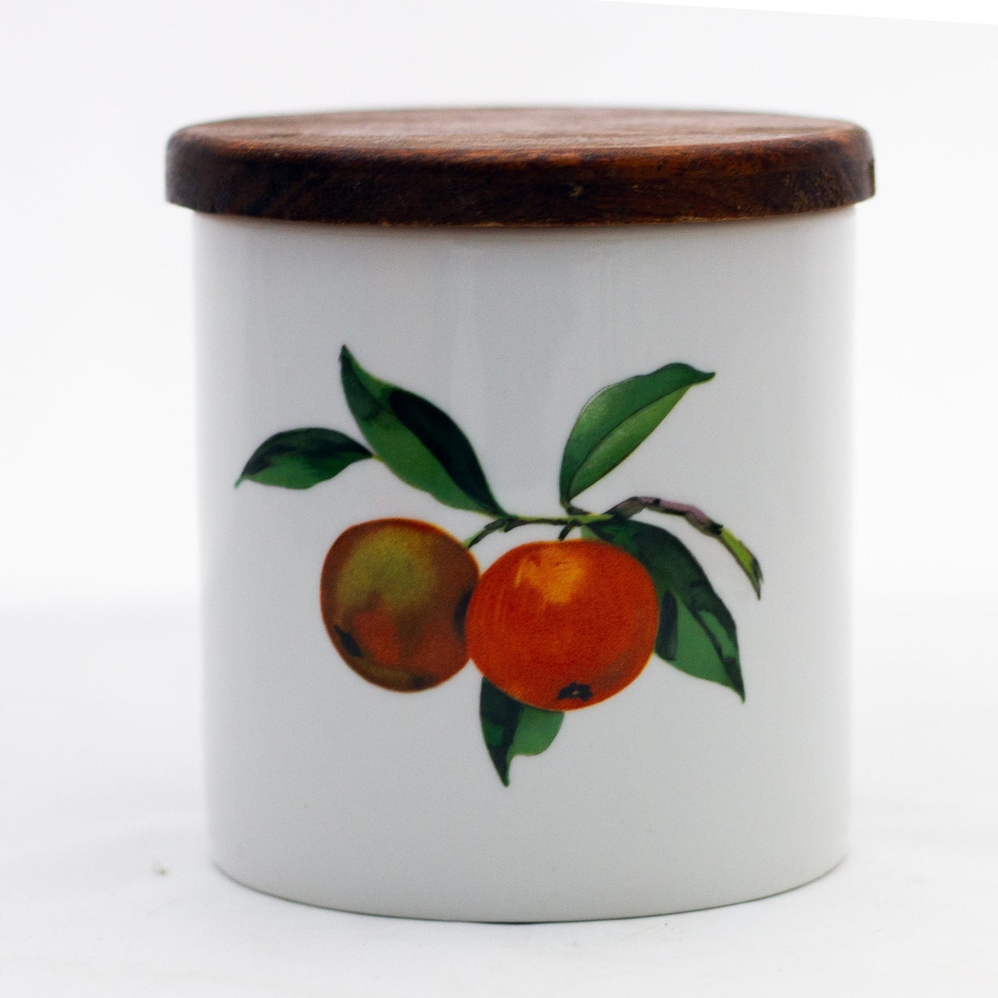 EVESHAM GOLD Coffee Canister with Wood Lid by Royal Worcester