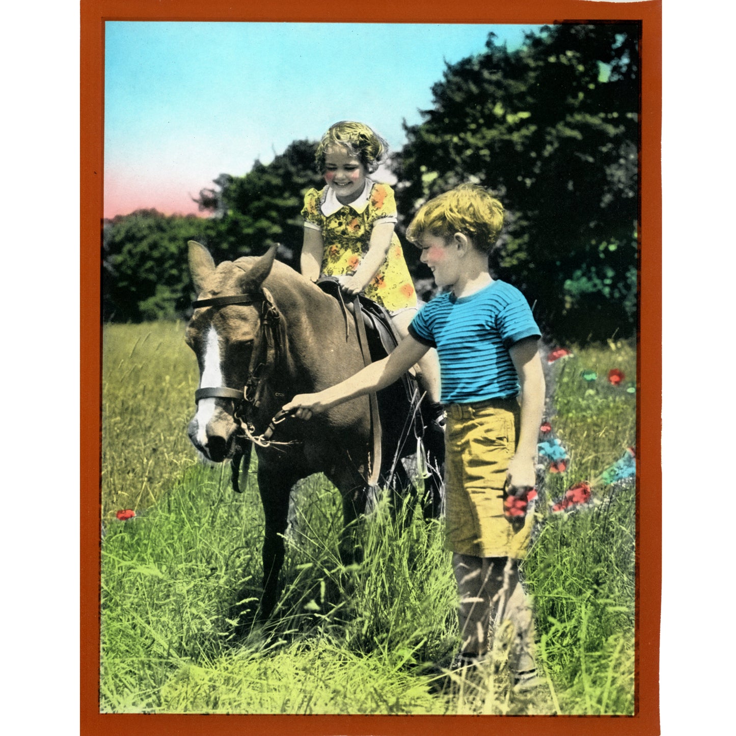 Children with Pony Armstrong Art Proof 1940