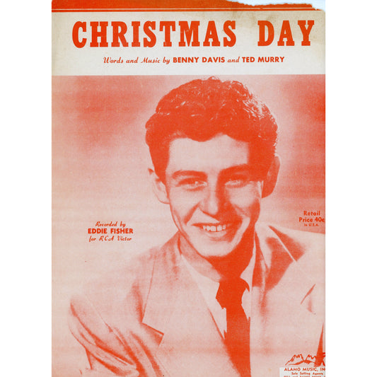 CHRISTMAS DAY Vintage Sheet Music by Benny Davis & Ted Murry ©1952 BFr