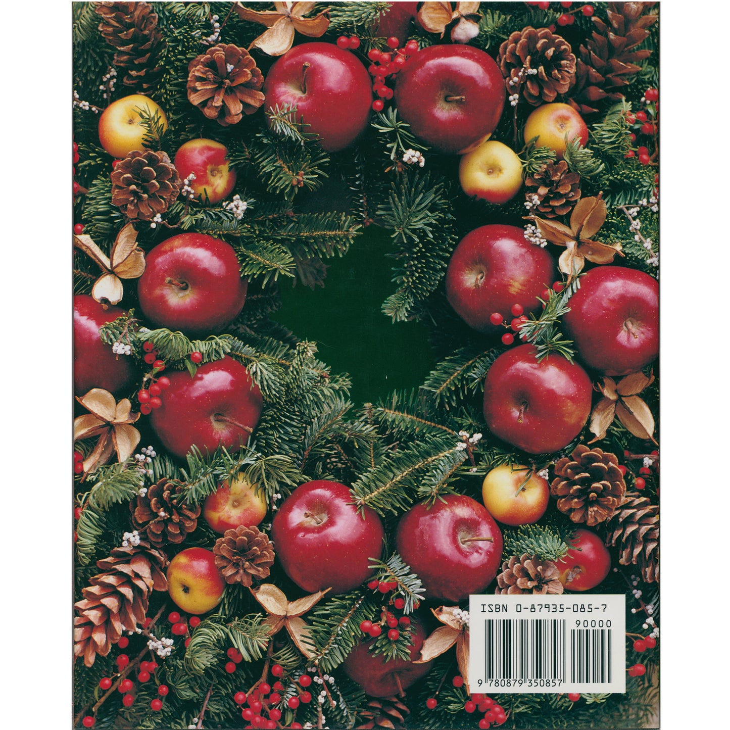 Colonial Williamsburg Christmas decorating guide with wreaths, swags, recipes, crafts, and full-color photography throughout. Back Cover
