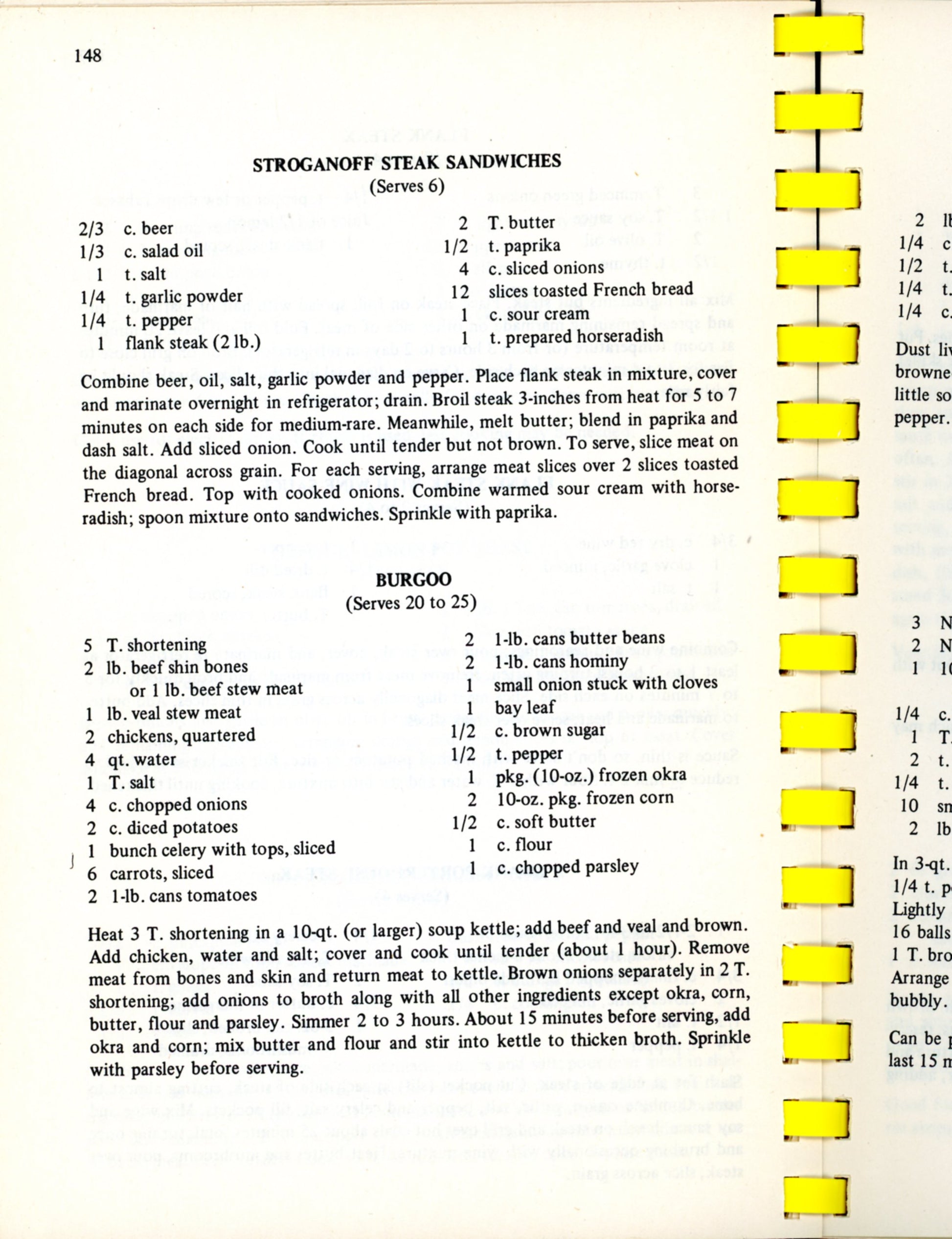 CINCINNATI CELEBRATES Cooking & Entertaining | Junior League of Cincinnati ©1974 1980 Burgoo Recipe