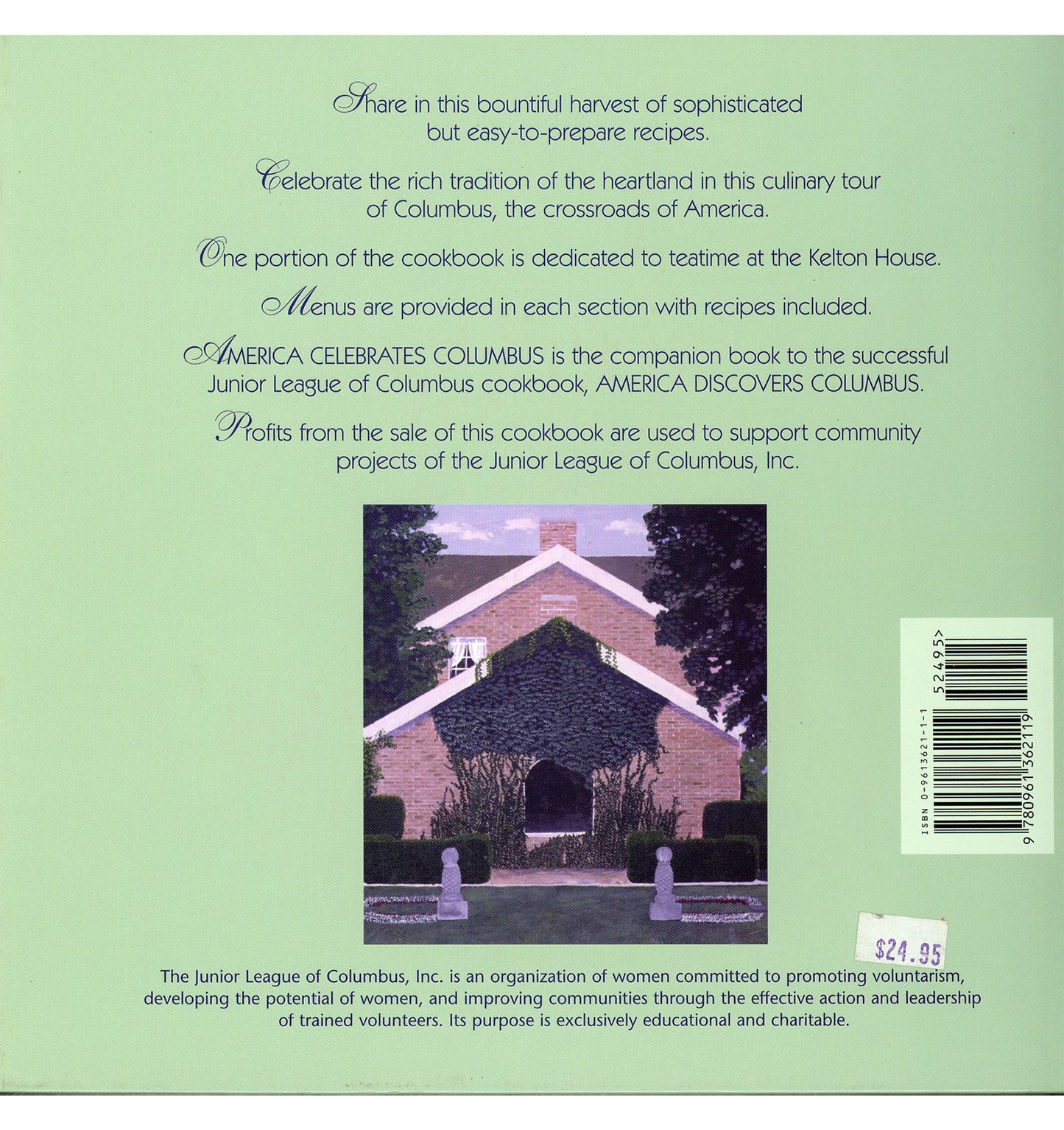 America Celebrates Columbus – Junior League of Columbus Cookbook (1999) Back Cover
