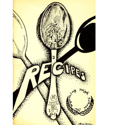Recipes: Wyoming High School Cookbook (1980) – Hand‑Lettered Student Art | Wyoming, Ohio Cover
