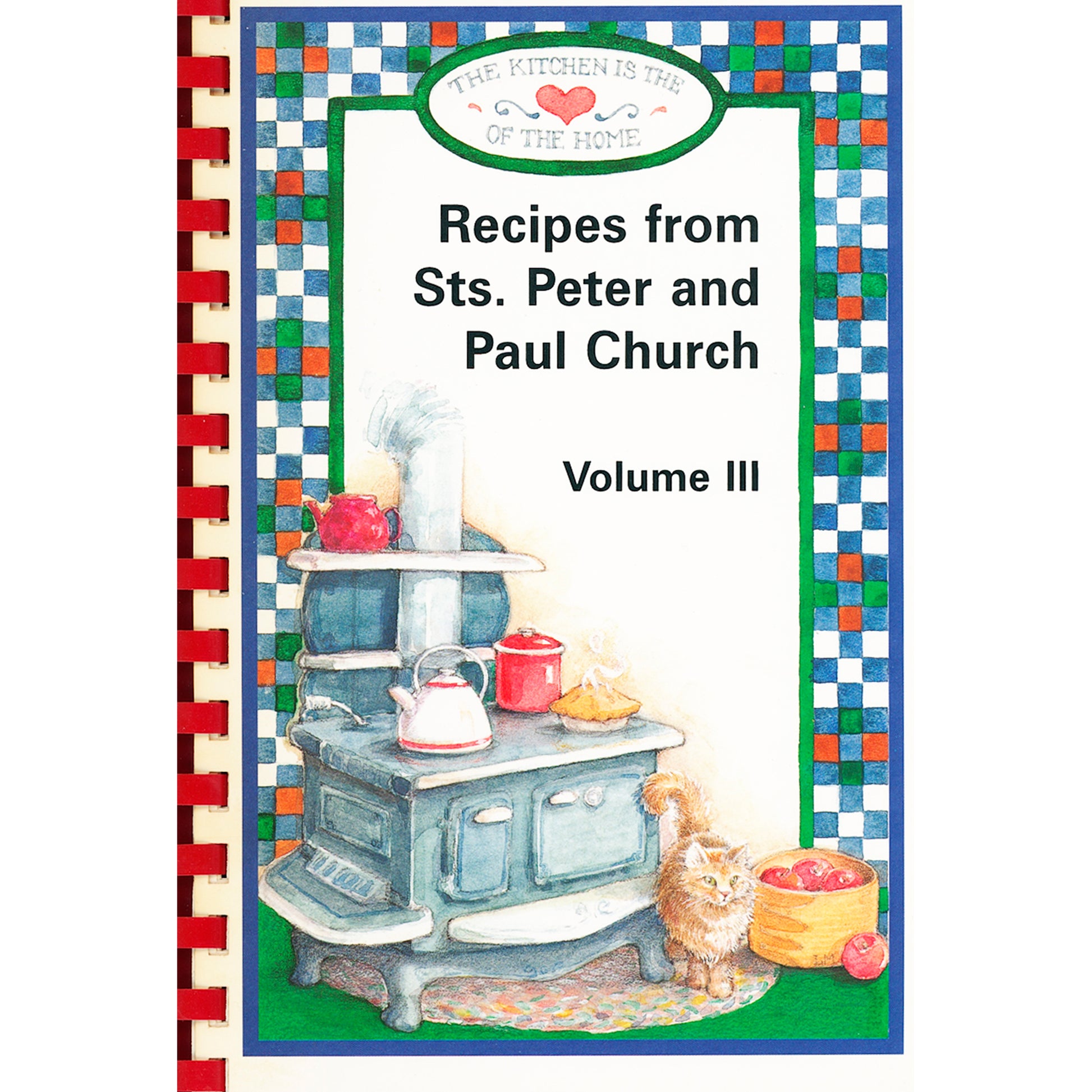 1998 Sts. Peter & Paul Church cookbook with family recipes, comfort foods, and community favorites. 98 pages, comb‑bound, very good condition. Cover