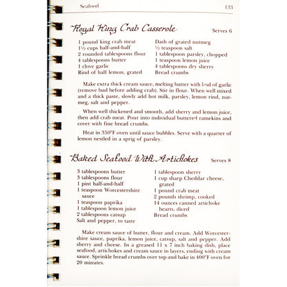 Savannah Style cookbook with 464 triple‑tested Southern recipes. Hall of Fame award winner. Crab Casserole
