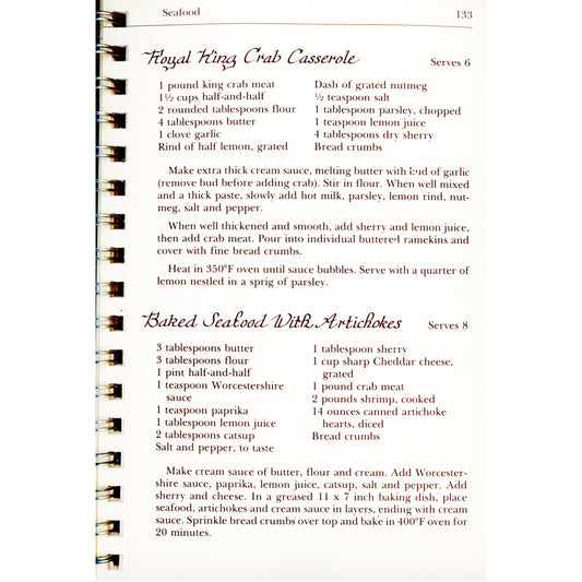 Savannah Style cookbook with 464 triple‑tested Southern recipes. Hall of Fame award winner. Crab Casserole