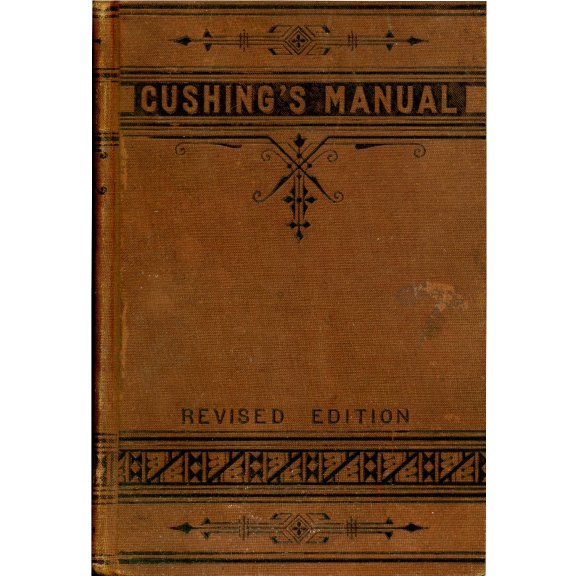 1880 Cushing’s Manual of Parliamentary Practice. Antique law book in very good condition with gilt spine. Early American parliamentary authority. Cover