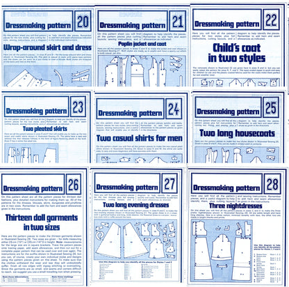 Phoebus Publishing DRESSMAKING PATTERNS Set of 80 Uncut 20-28