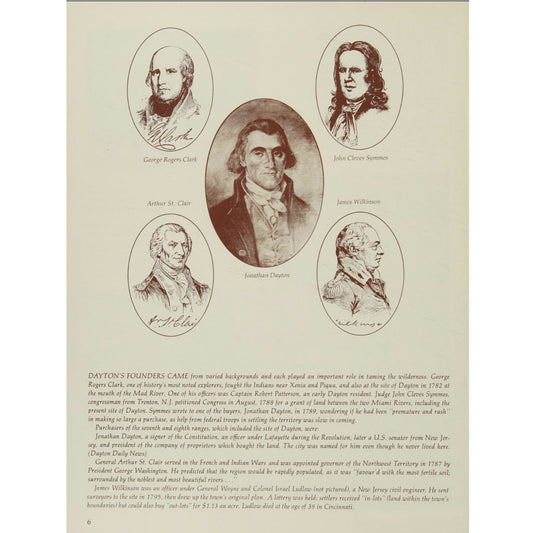 Illustrated history of Dayton, Ohio featuring hundreds of historic photographs. Second edition, 1982, with introduction by Allan Eckert. Dayton Founders