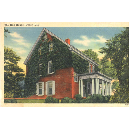 Dover Delaware The Hall House Historic Home – Pre-Linen Postcard (c. 1920s)