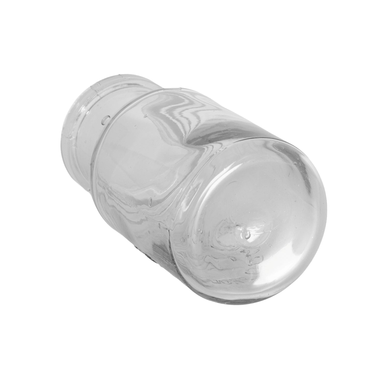 Early 1907–1912 Eddy & Eddy embossed Pure Food Products jar. St. Louis pantry glass with wide mouth and stepped neck. Charming antique display piece.