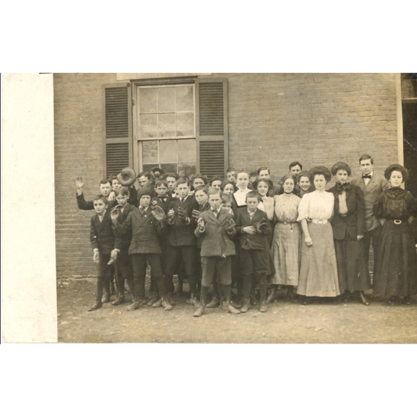 Edwardian Boys Baseball Team RPPC School Photo c.1910 | Gibson Girl Teachers