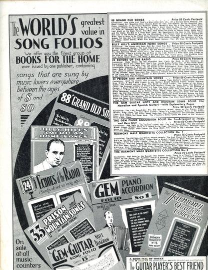 EMPTY SADDLES Sheet Music from Bing Crosby's Rhythm on the Range ©1936 BACK