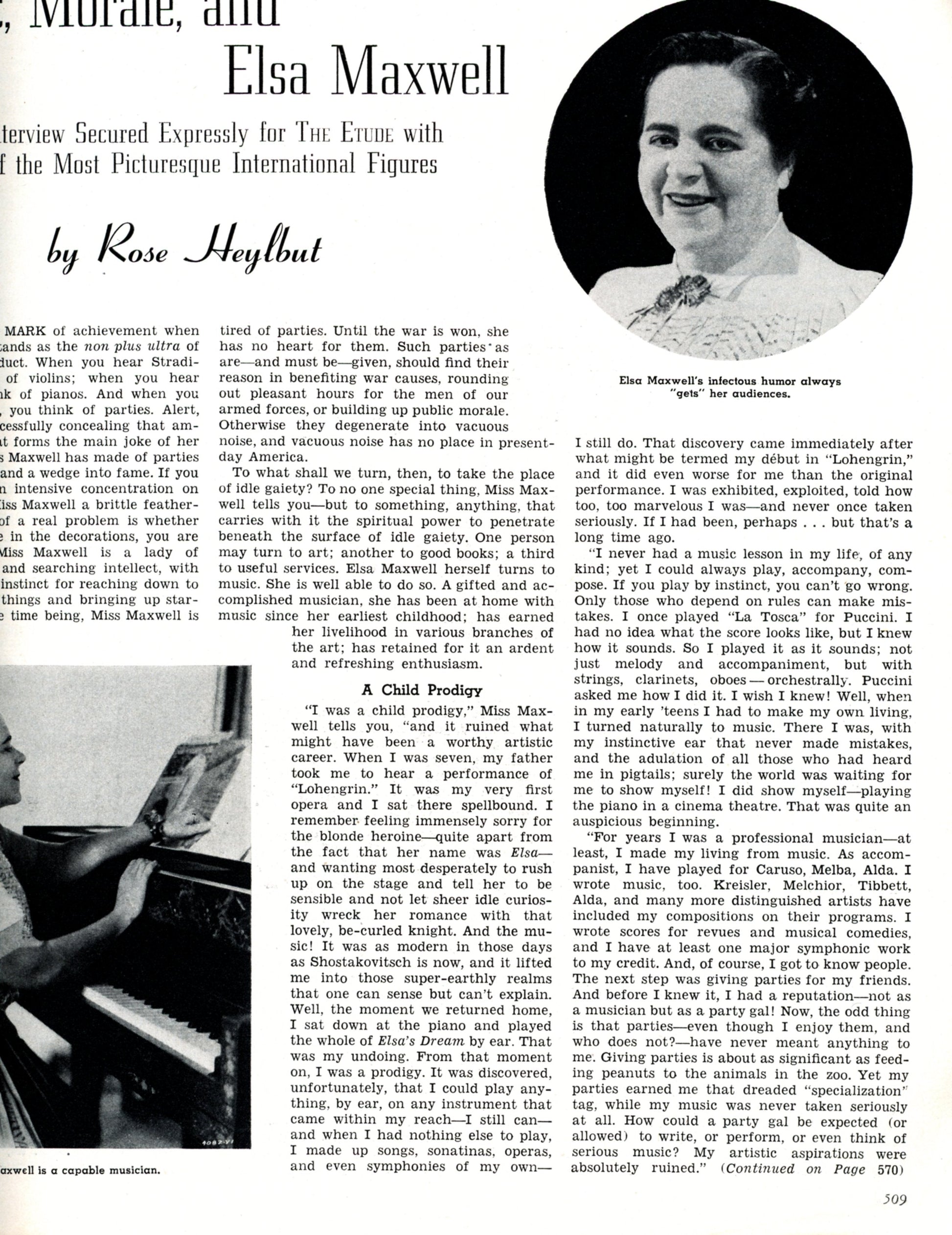 THE ETUDE Music Magazine | Theodore Presser Publishers ©1942 August ARTICLE