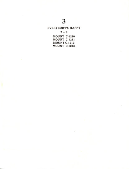 Shaw-Barton EVERYBODY’S HAPPY Calendar Proof by Lawrence Wilbur Circa 1940s Art