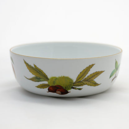 Royal Worcester Evesham Gold Porcelain 8" Fruit Bowl with Fruit & Gold Trim – Choice of Two