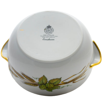 Royal Worcester Evesham Gold Round Covered Casserole 6 ⅝" Backstamp