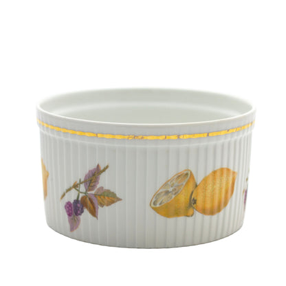 Royal Worcester Evesham Gold Recipiente para Soufflé – Fina Porcelana Inglesa 5" y 6"
