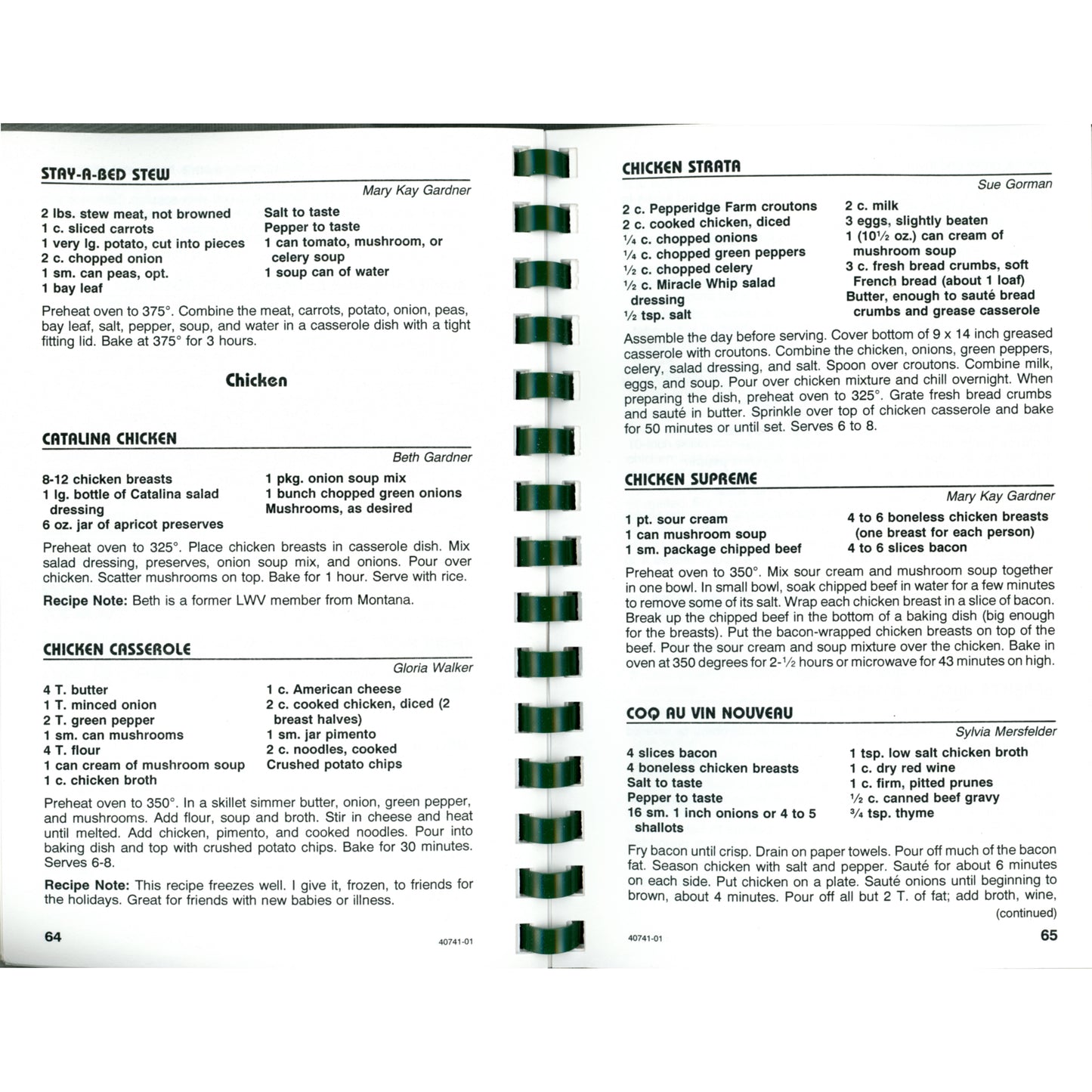 Favorites from the League – League of Women Voters Cincinnati Cookbook (2001) Recipes (1)