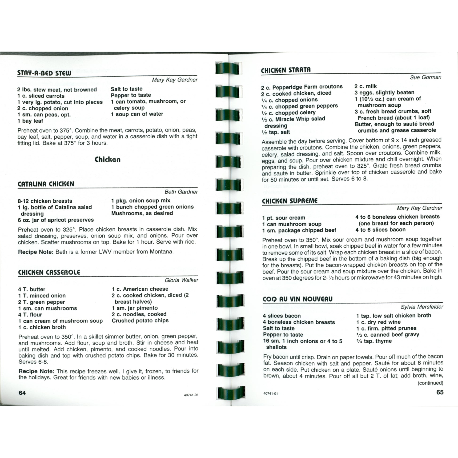 Favorites from the League – League of Women Voters Cincinnati Cookbook (2001) Recipes (1)