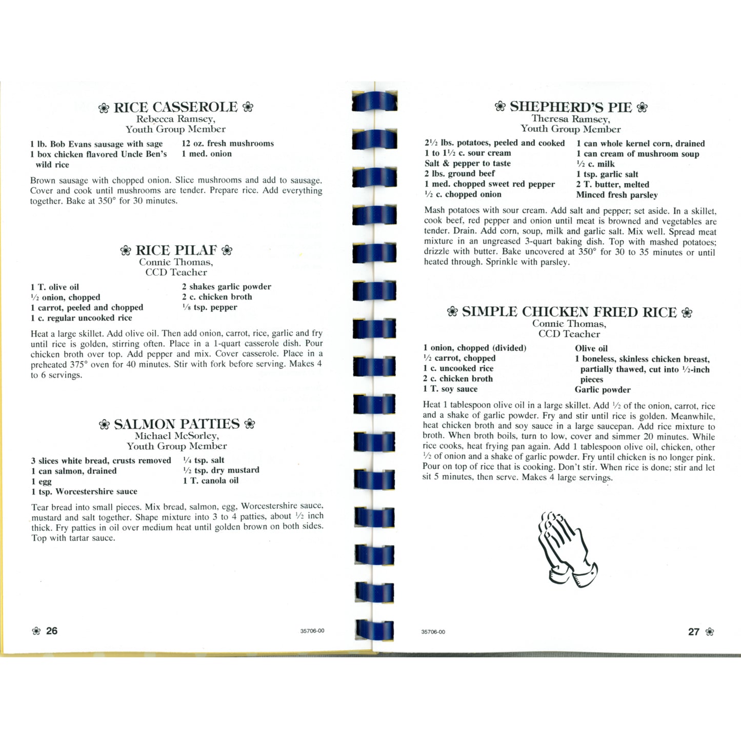 Alimentando el rebaño – Libro de cocina de la comunidad de la Iglesia Católica Holy Name (2000)
