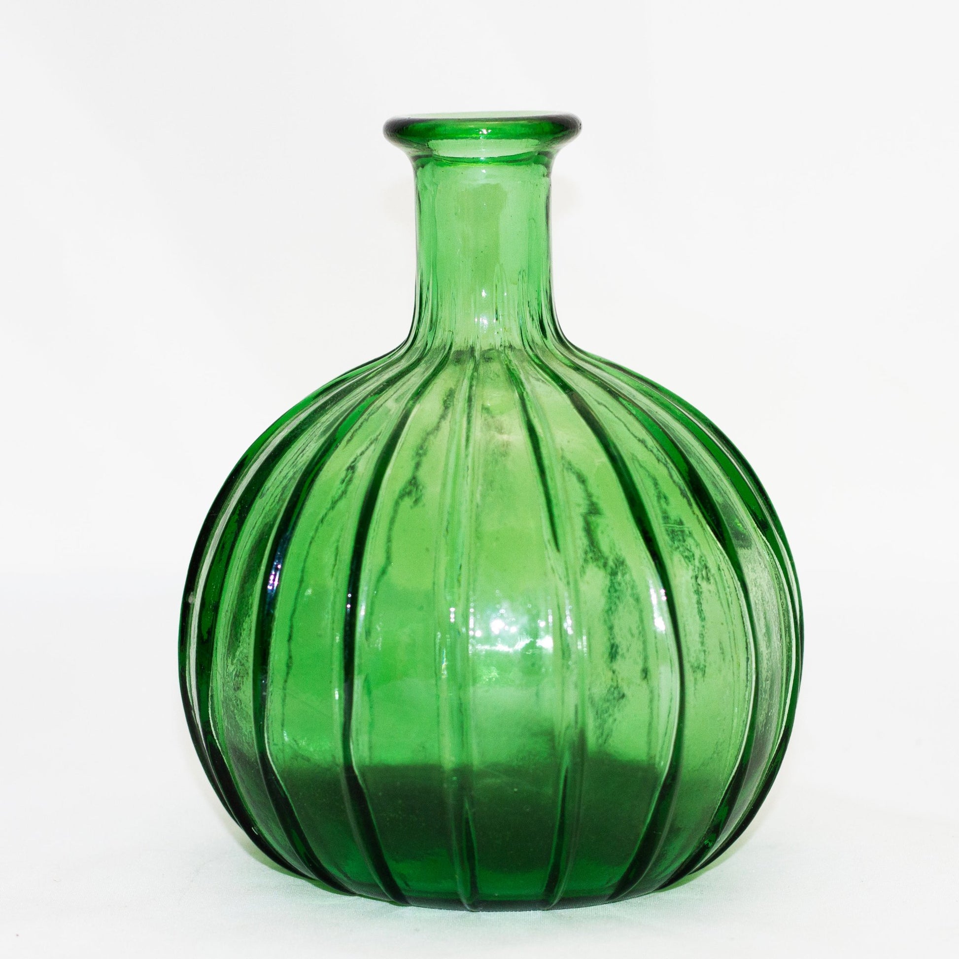 Vertical Rib Pattern GLASS FIRE EXTINGUISHER Globular-Shape Bottle Circa 1900