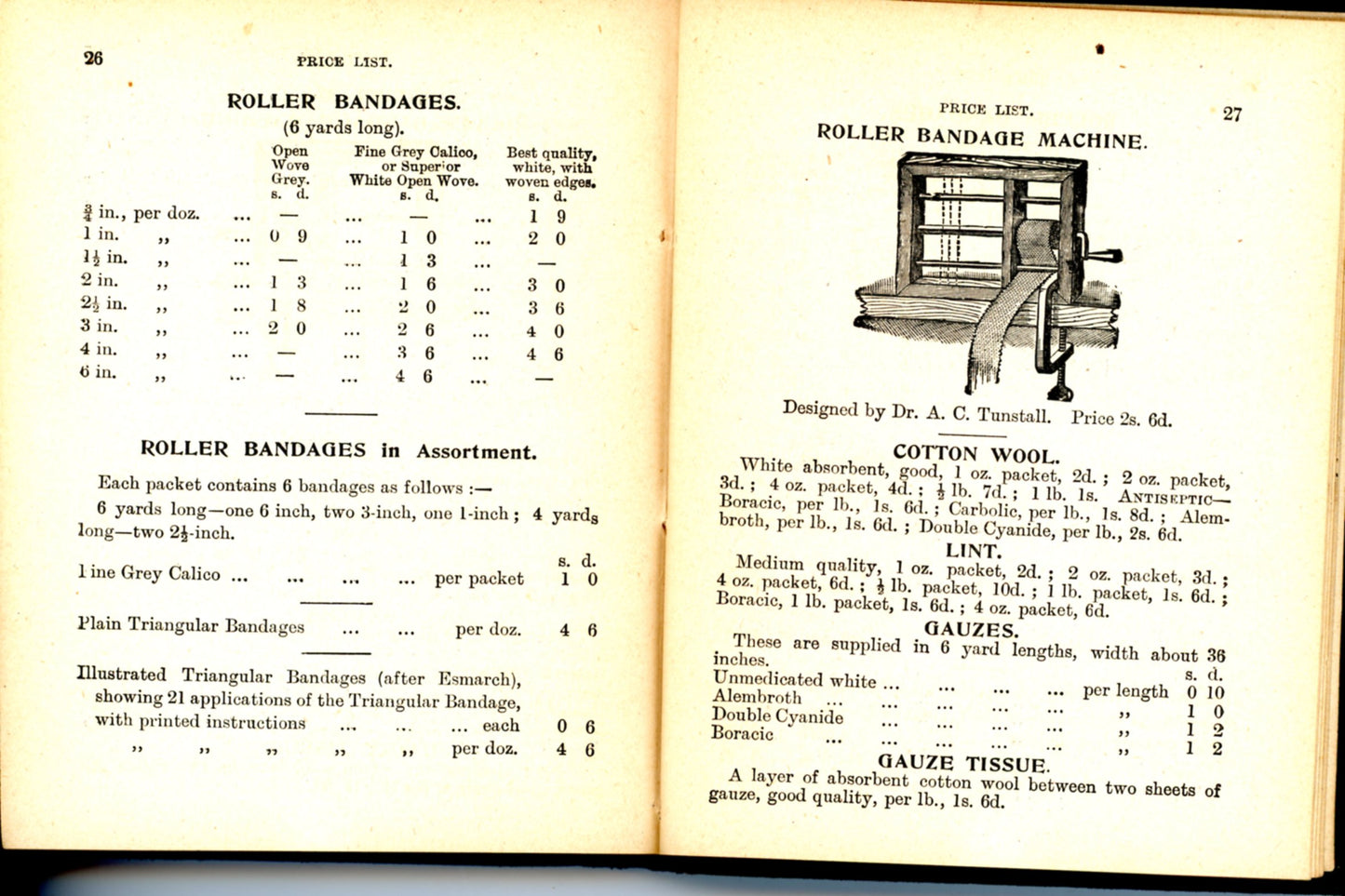 FIRST AID TO THE INJURED St. John's Association ©1901 Bandage Machine