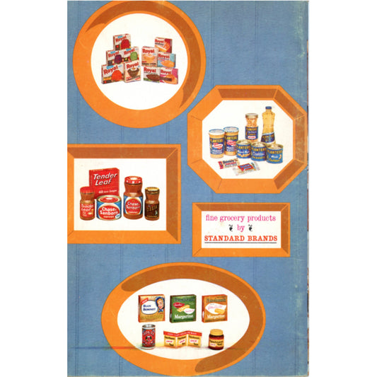 1962 Fleischmann’s yeast baking cookbook with classic bread recipes, mid-century food photography, and vintage kitchen appeal. Back cover image