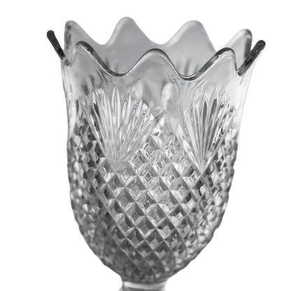 Vase piédestal Model Flint « Shepherd’s Plaid » AUSSI CONNU SOUS LE NOM de « Pineapple & Fan » | Vers 1894