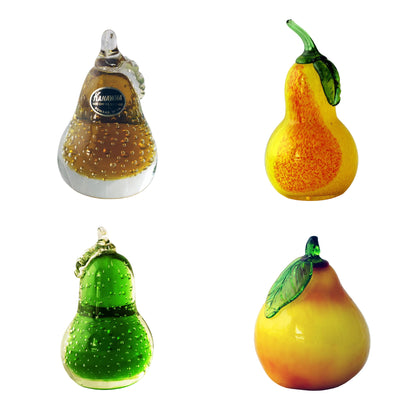 Kanawha Glass / Zimmerman Art Glass / Unmarked Pear Paperweights