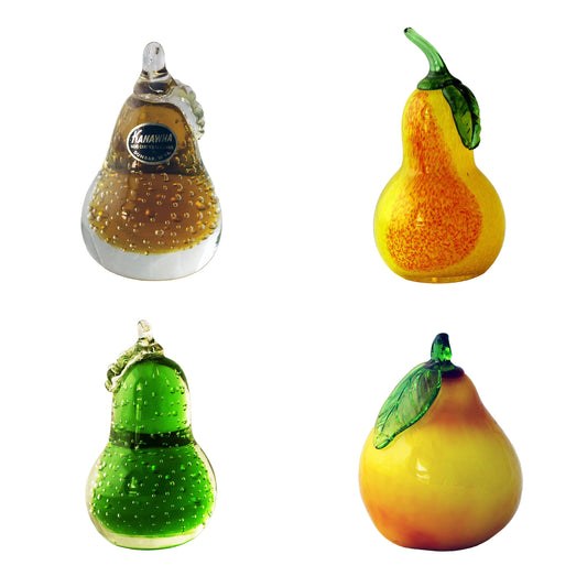 Kanawha Glass / Zimmerman Art Glass / Unmarked Pear Paperweights