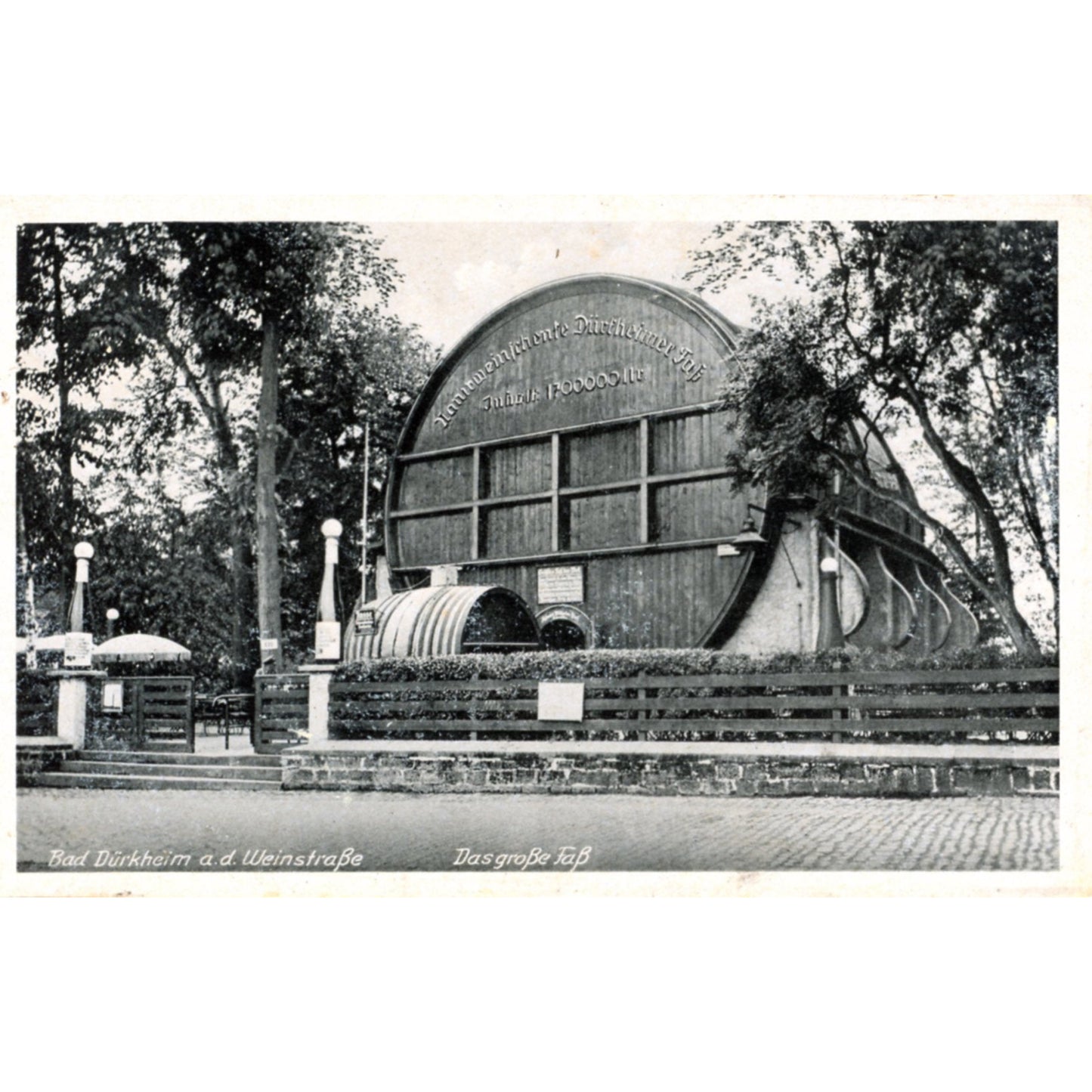 Bad Dürkheim Germany Wine Country | The Largest Barrel Postcard | E.H.M. M/1320