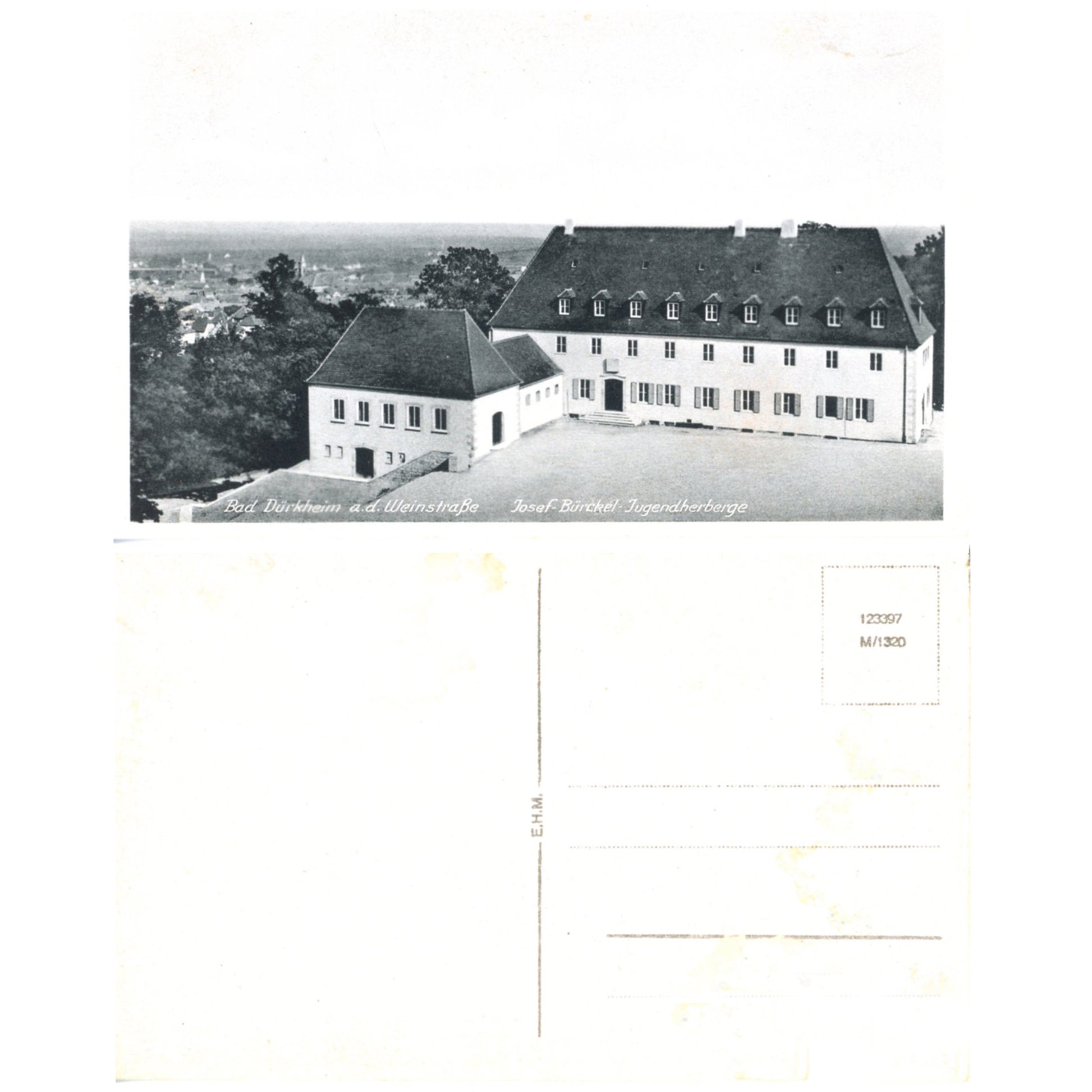 Bad Dürkheim Germany Wine Country | Youth Hostel | E.H.M. M/1320 Front & Back