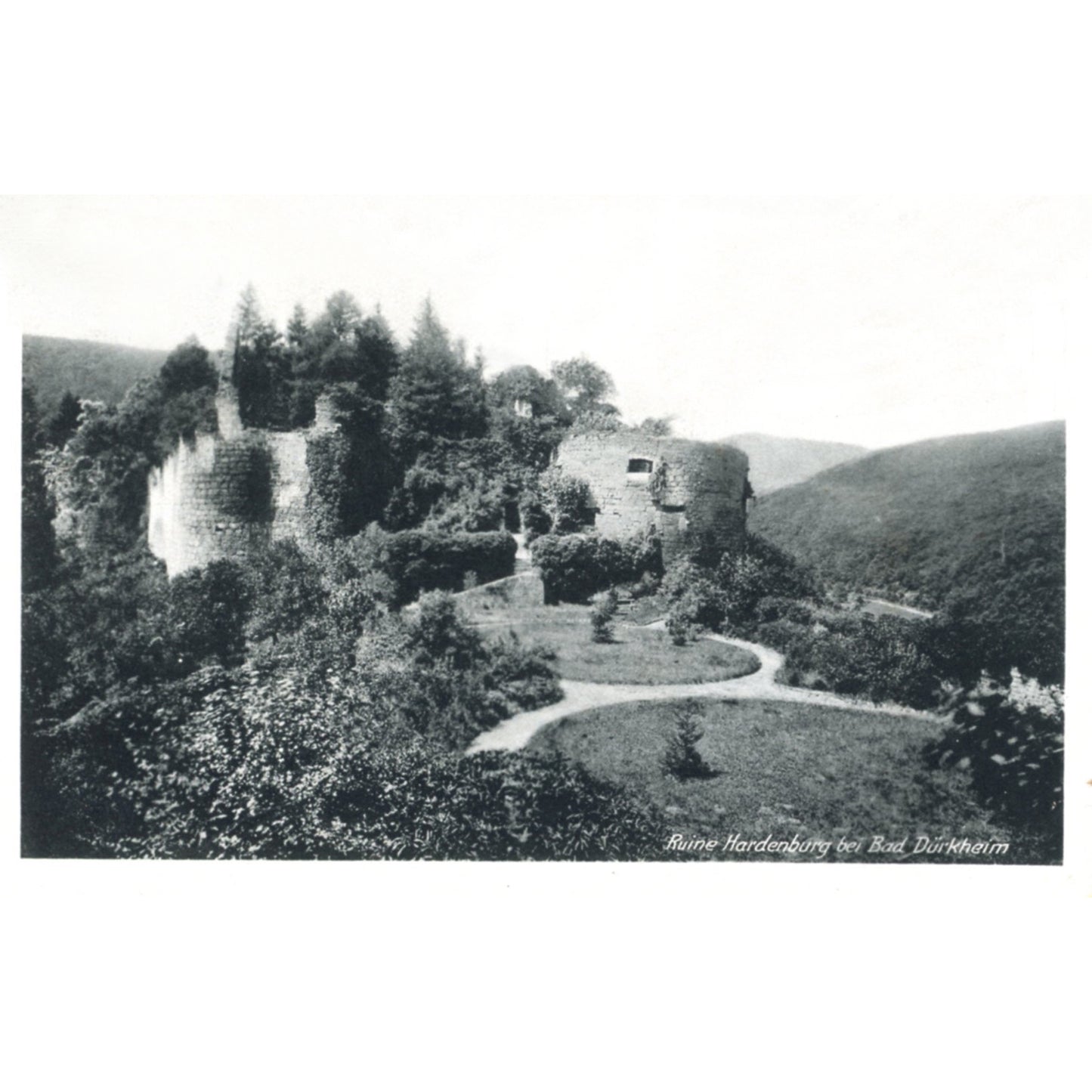 Bad Dürkheim Germany Wine Country | Hardenburg Castle Postcard | E.H.M. M/1320