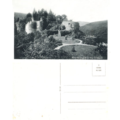 Bad Dürkheim Germany Wine Country | Hardenburg Castle Postcard | E.H.M. M/1320 Front & Back