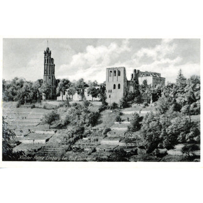 Bad Dürkheim Germany Wine Country | Limberg Abbey Postcard | E.H.M. M/1320 