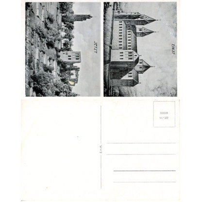 Bad Dürkheim Germany Wine Country | Limberg Abbey Postcard | E.H.M. M/1320 Before and After | Includes Back