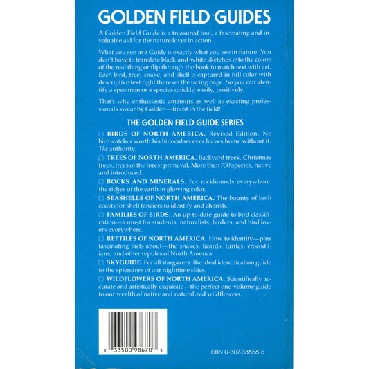 1983 expanded revised Golden Field Guide Birds of North America with updated taxonomy and improved illustrations. VG condition. Back cover
